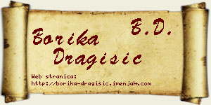 Borika Dragišić vizit kartica
